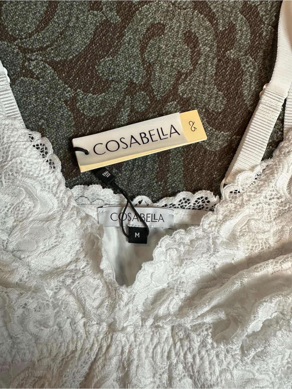 NWT Cosabella Jhansi White Lace Lined Slip Chemise Nightgown Size M - Picture 7 of 10